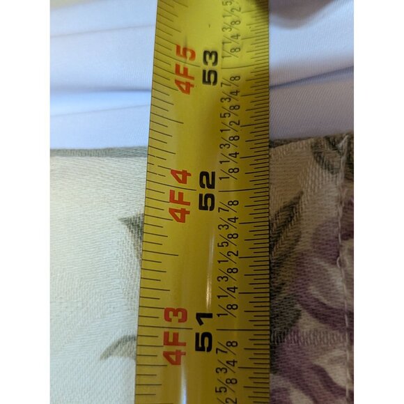 Waverly Floral Valance Curtain With Purple Roses & Striped Border 52" X 23" Cott - Picture 3 of 6